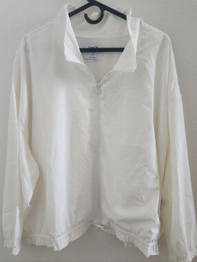 Old Navy Active Stretchtech White Lightweight Zip-Up Jacket